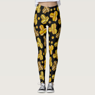 Random Shapes Uneven Pattern Leggings