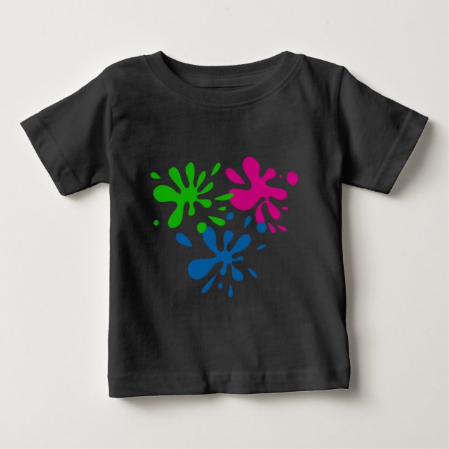Random Splats Baby T-Shirt (Front)