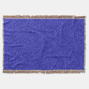 Random Spots - Electric Blue on Deep Navy Throw Blanket