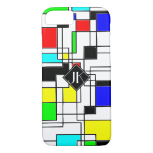 Random Squares Homage To Mondrian iPhone 8/7 Case