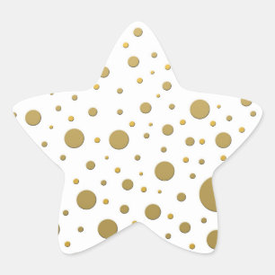 Random Stylish Gold Dots Star Sticker