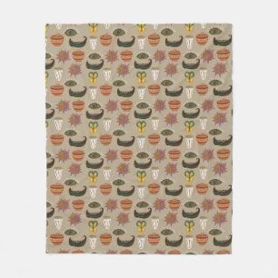 Random Symbols Abstract Pattern Fleece Blanket