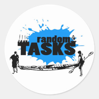 Random Tasks Sticker: Kayak Classic Round Sticker