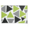 Random Triangles Lime Green Grey Black on White