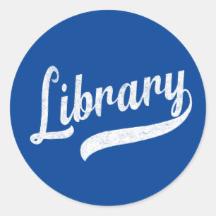 Random Varsity - Library Classic Round Sticker