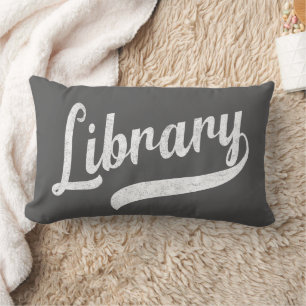 Random Varsity - Library, custom colour Lumbar Cushion