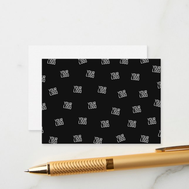 Randomly Arranged Design, Business Logo or Image Enclosure Card (Front/Back In Situ)