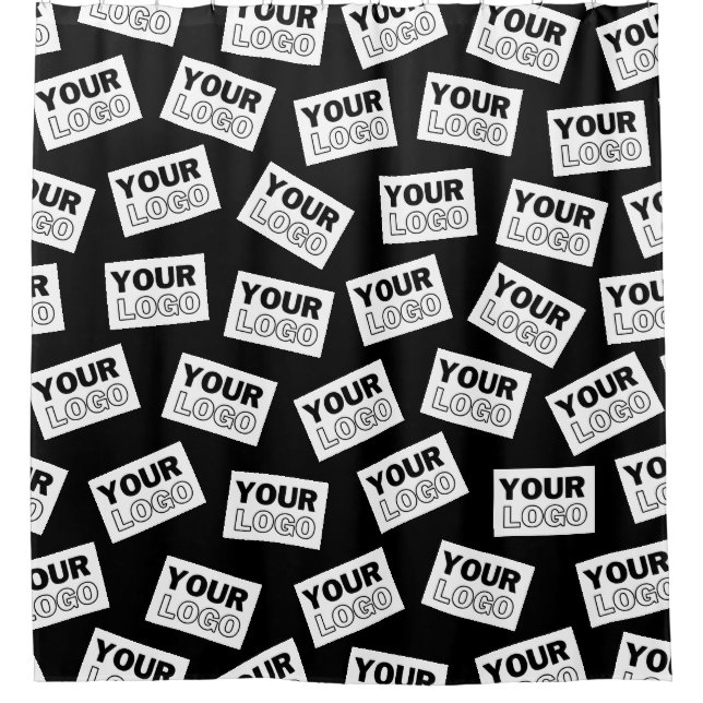 Randomly Placed Look for Your Logo or Any Photo Shower Curtain (Front)