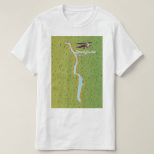 Randsfjorden Norway lake map T-Shirt
