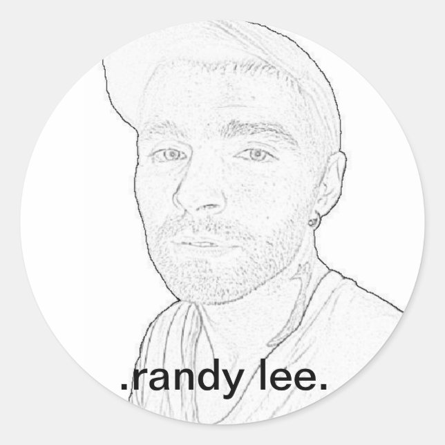 randy lee stickies classic round sticker (Front)