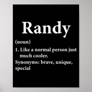 Randy Name Definition Funny D  Poster