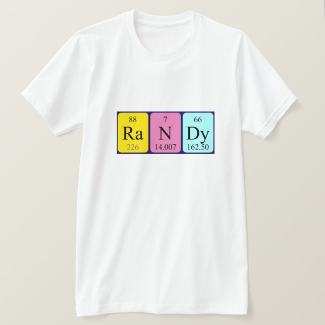 Randy periodic table name shirt (Design Front)