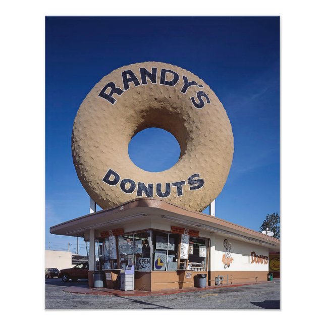 Randy's Doughnuts California Mid Century Modern Photo Print (Front)