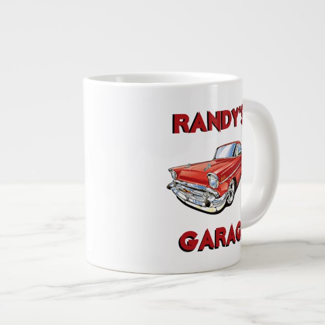 Randy's Garage Classic Car Large Coffee Mug (Front Right)