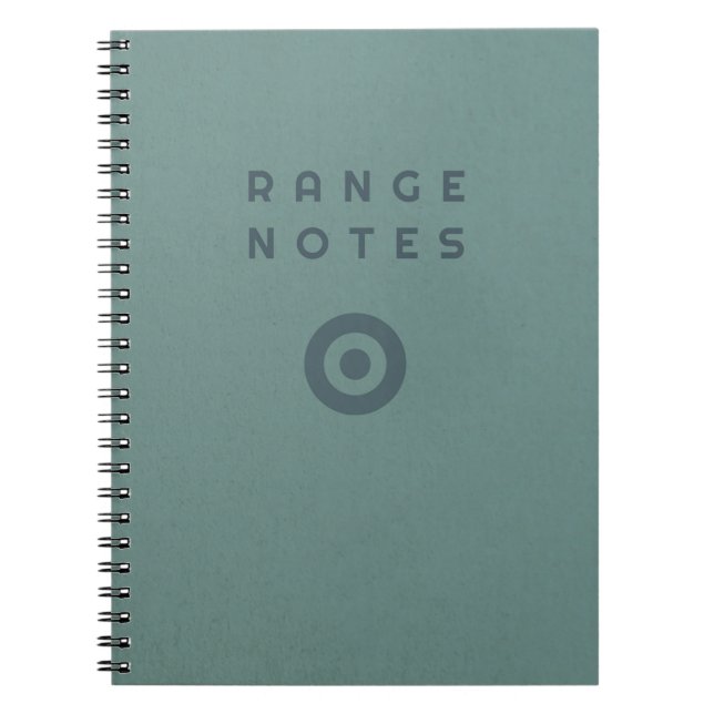 Range Notes - Shooting Range Logbook Notebook (Front)