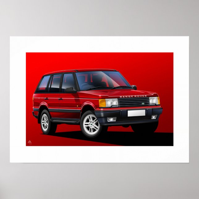 Range Rover P38 Poster Illustration (Front)