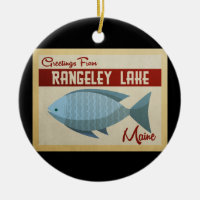 Rangeley Lake Maine Fish Vintage Travel