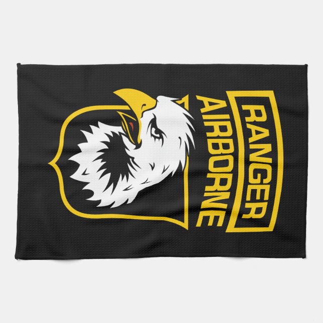 Ranger Airborne Eagle Patch Tea Towel (Horizontal)
