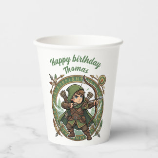 Ranger Archer Hunter Anime Chibi Gamer Birthday Paper Cups
