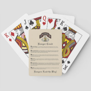 Ranger Creed Playing Cards