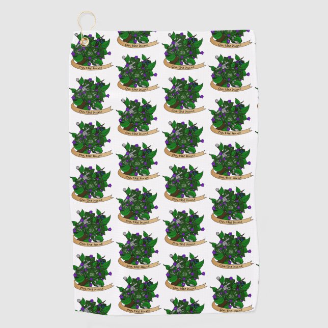 Ranger Dice Design Golf Towel (Front)