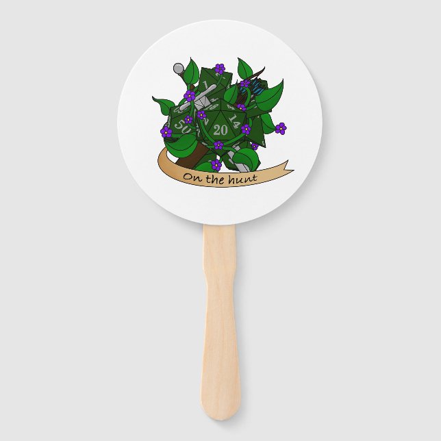 Ranger Dice Design Hand Fan (Front)