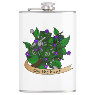 Ranger Dice Design Hip Flask
