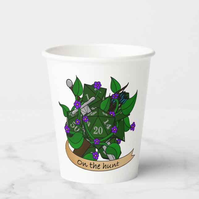Ranger Dice Design Paper Cups (Front)