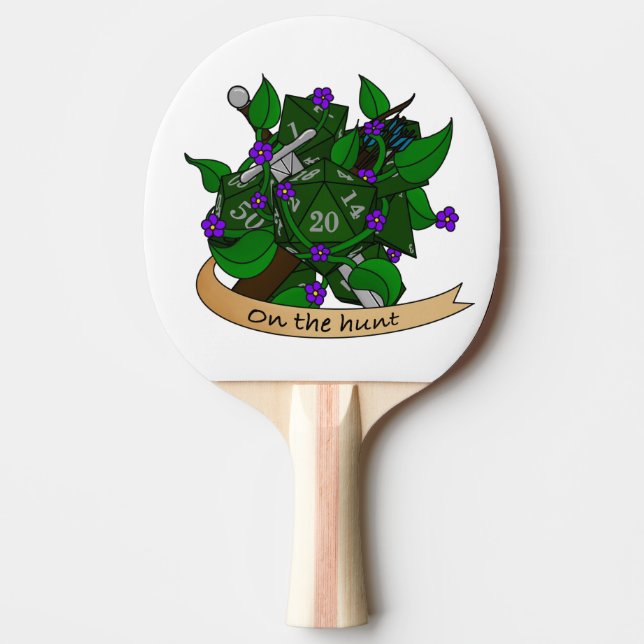 Ranger Dice Design Ping Pong Paddle (Front)