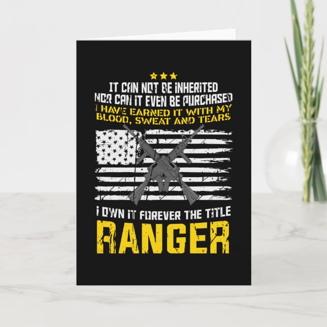 Ranger Military Design Card (Front)