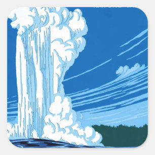 Ranger Naturalist Service ~ Yellowstone Square Sticker