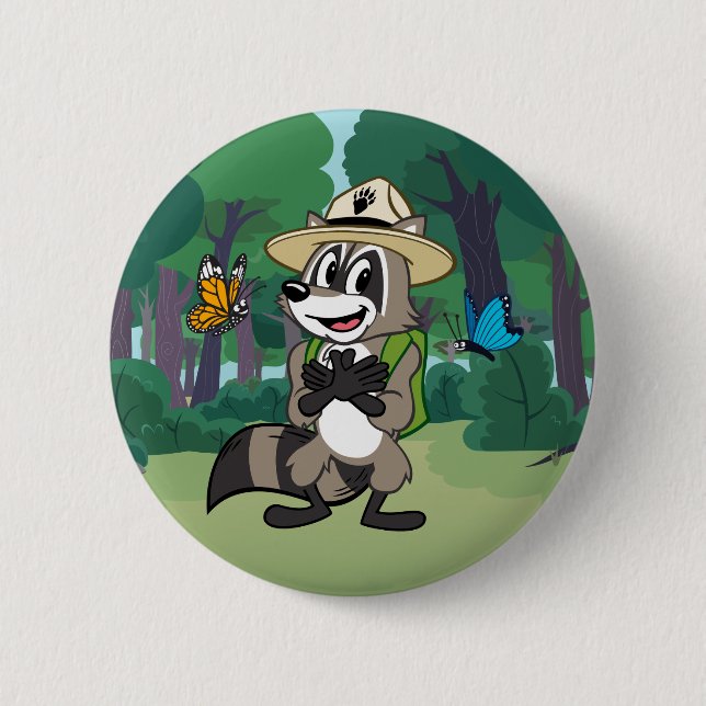 Ranger Rick | Butterfly Hero - Butterfly Sign 6 Cm Round Badge (Front)