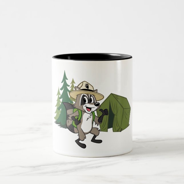 Ranger Rick | Great American Campout -Tent Two-Tone Coffee Mug (Center)