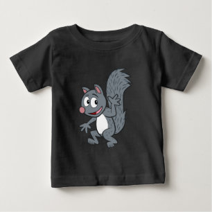 Ranger Rick   Grey Squirrel Waving Baby T-Shirt