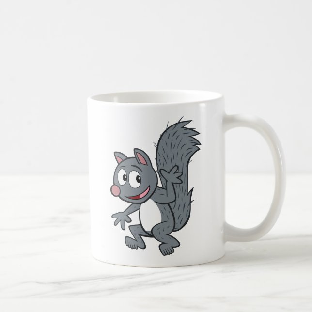 Ranger Rick | Grey Squirrel Waving Coffee Mug (Right)