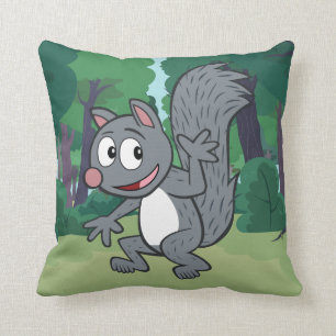 Ranger Rick   Grey Squirrel Waving Cushion