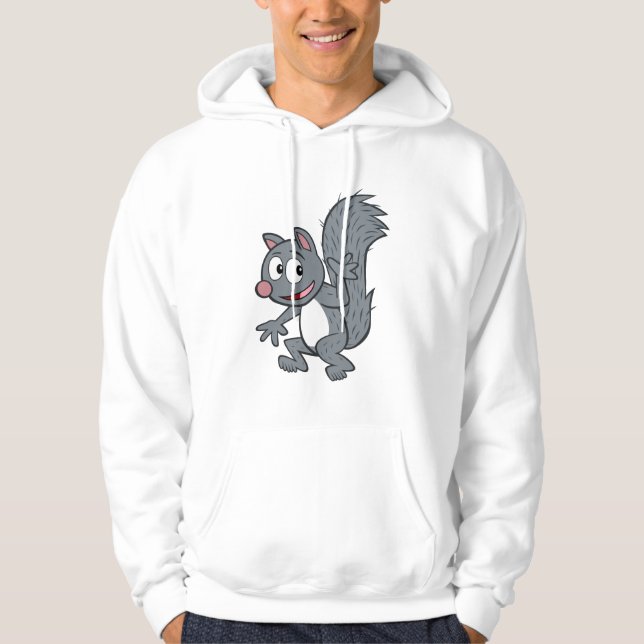 Ranger Rick | Grey Squirrel Waving Hoodie (Front)