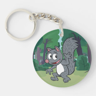 Ranger Rick   Grey Squirrel Waving Key Ring