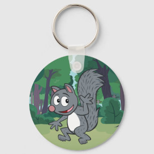 Ranger Rick   Grey Squirrel Waving Key Ring