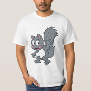 Ranger Rick   Grey Squirrel Waving T-Shirt
