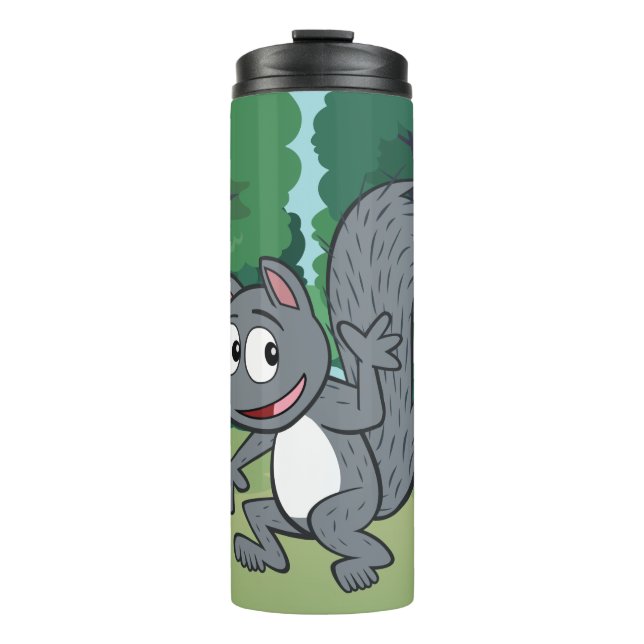 Ranger Rick | Grey Squirrel Waving Thermal Tumbler (Front)