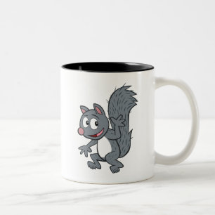 Ranger Rick   Grey Squirrel Waving Two-Tone Coffee Mug