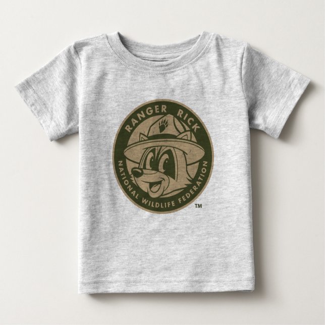 Ranger Rick | Ranger Rick Khaki Logo Baby T-Shirt (Front)