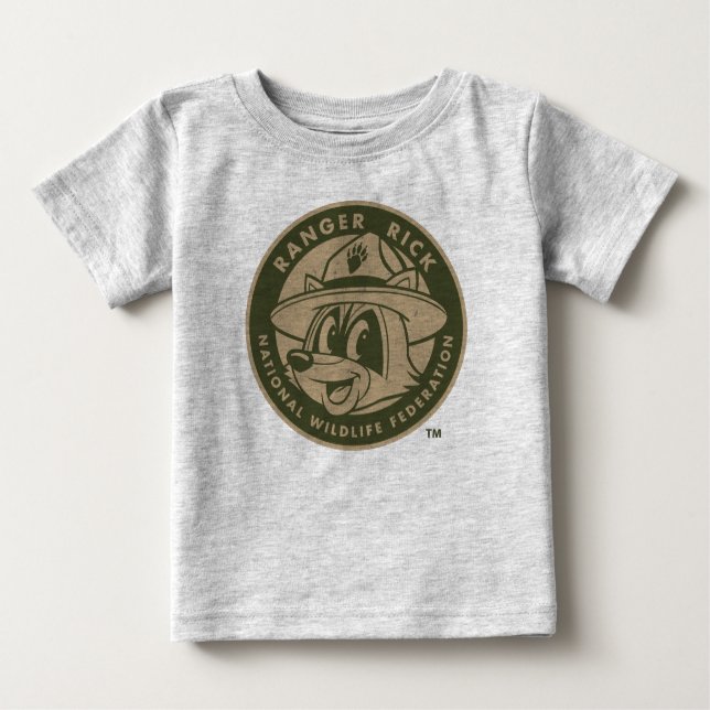 Ranger Rick | Ranger Rick Khaki Logo Baby T-Shirt (Front)