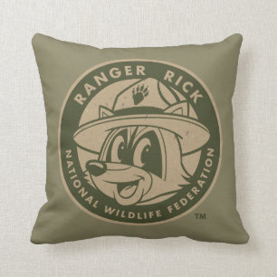 Ranger Rick   Ranger Rick Khaki Logo Cushion