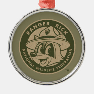 Ranger Rick Ranger Rick Khaki Logo Metal Ornament