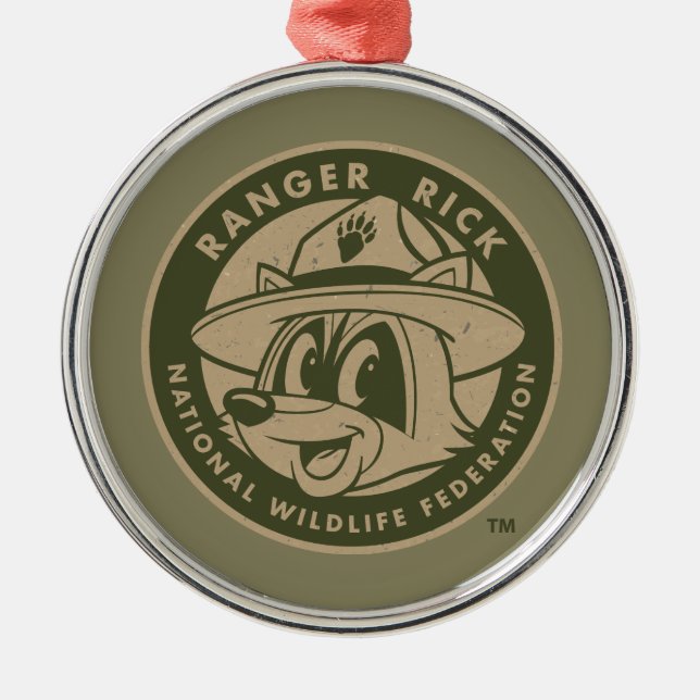 Ranger Rick | Ranger Rick Khaki Logo Metal Ornament (Front)
