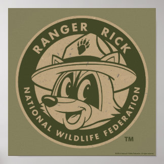 Ranger Rick | Ranger Rick Khaki Logo Poster