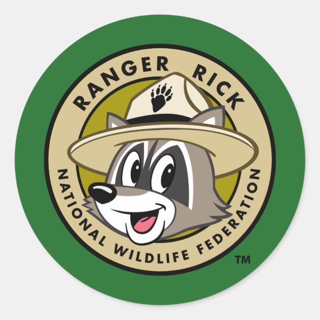 Ranger Rick | Ranger Rick Logo Classic Round Sticker (Front)