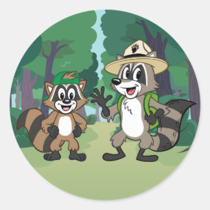 Ranger Rick   Ranger Rick & Ricky Classic Round Sticker